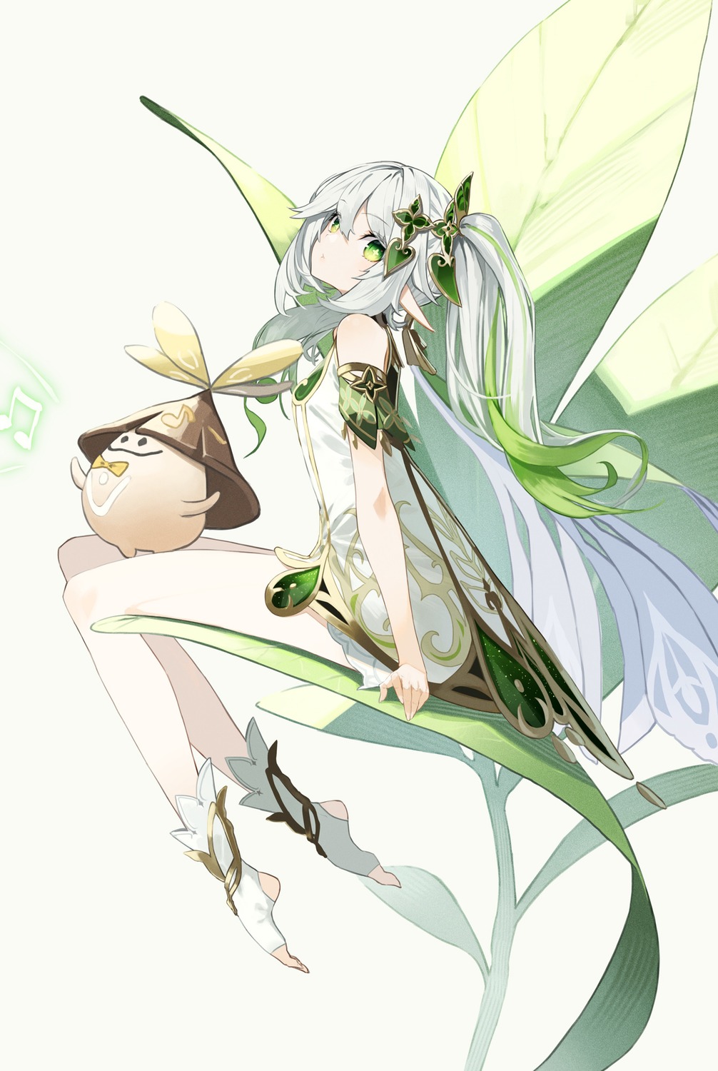 dress, genshin_impact, nahida, pointy_ears, senmu_(senmudayo)