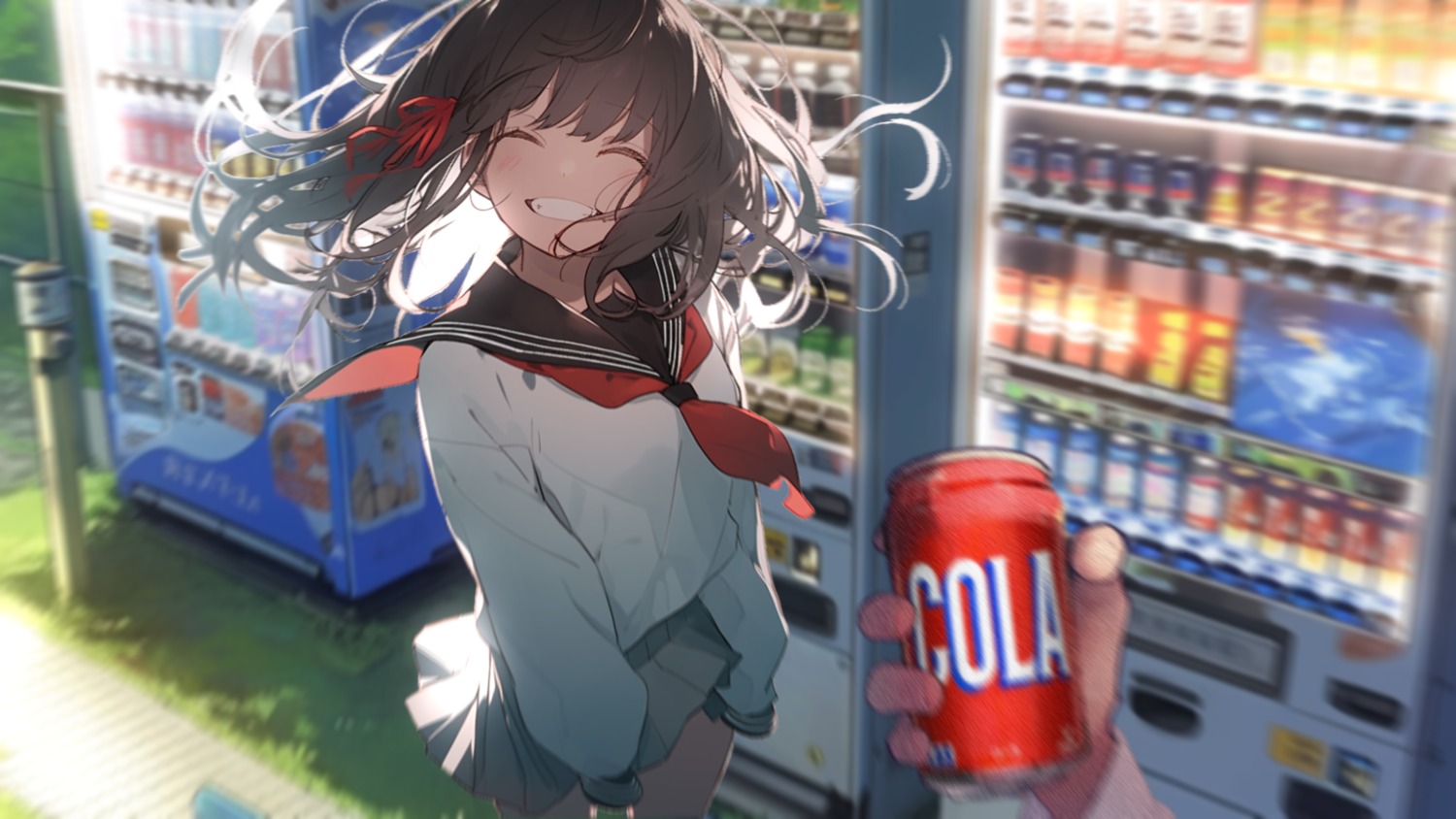 haluchilu, seifuku, skirt_lift, wallpaper