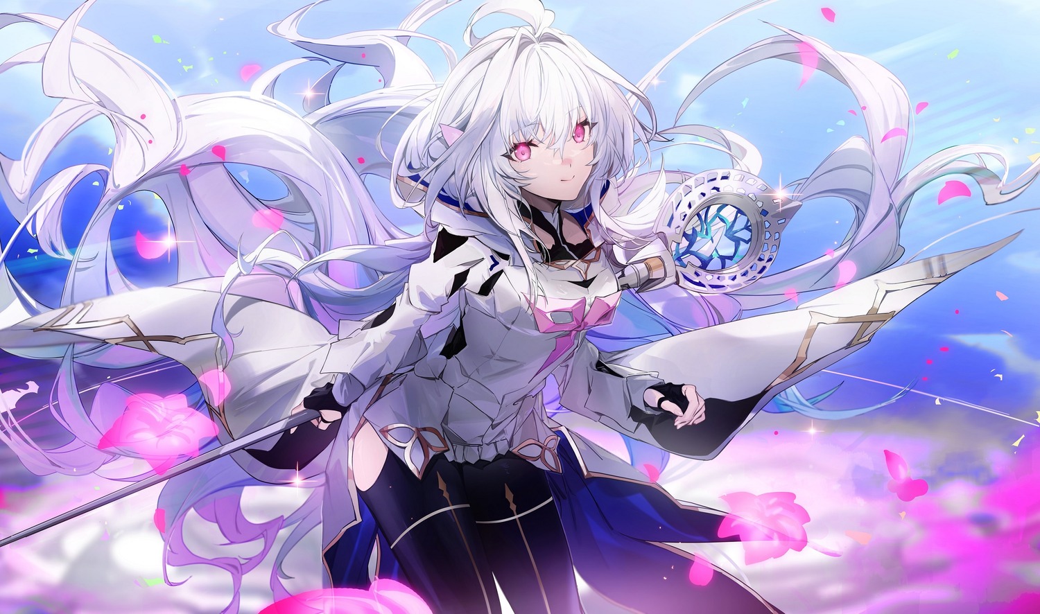 fate/grand_order, merlin_(fate/prototype), no-kan, pantyhose, weapon