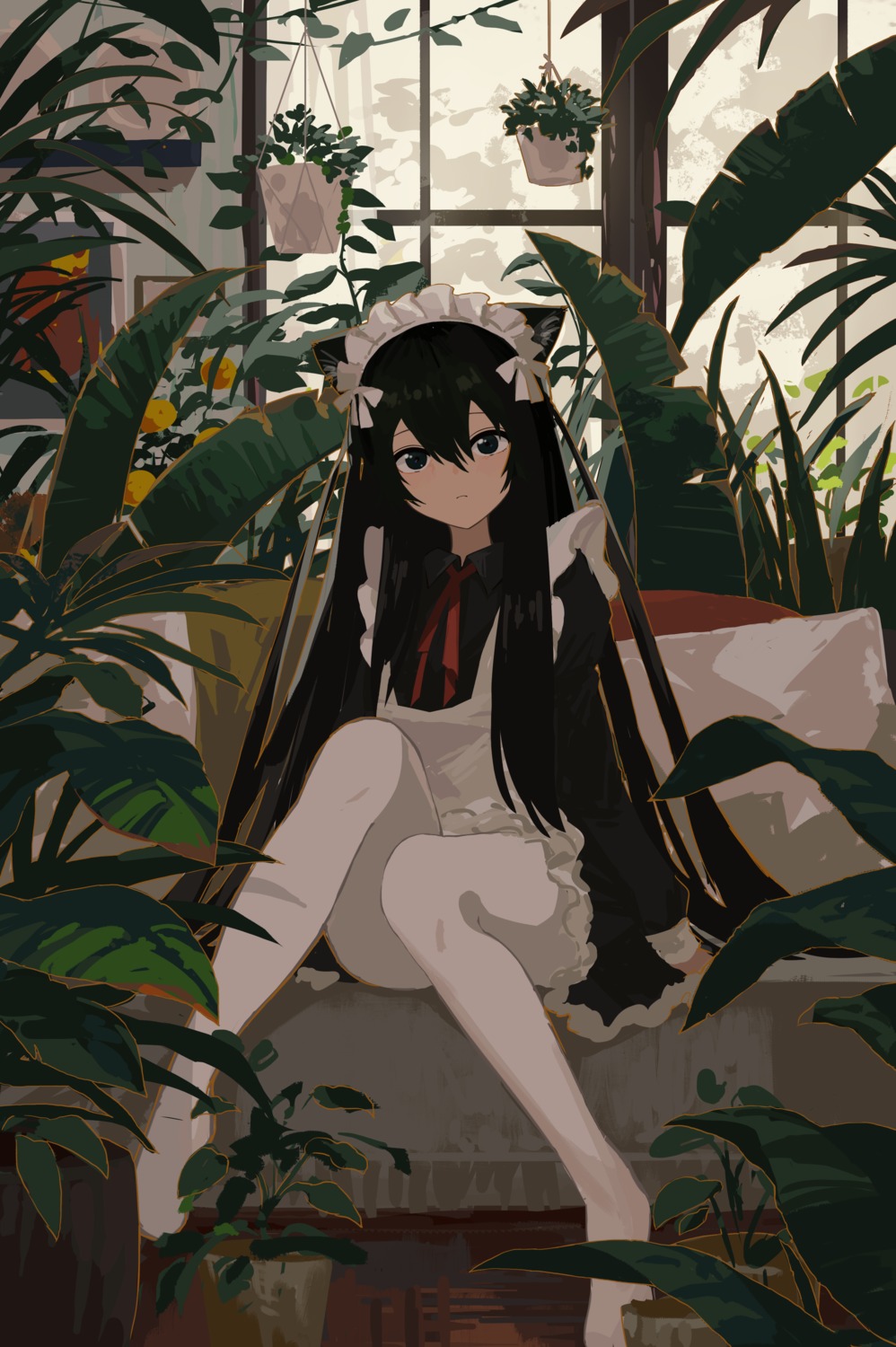 animal_ears, kgt_(pixiv12957613), maid, nekomimi, pantyhose