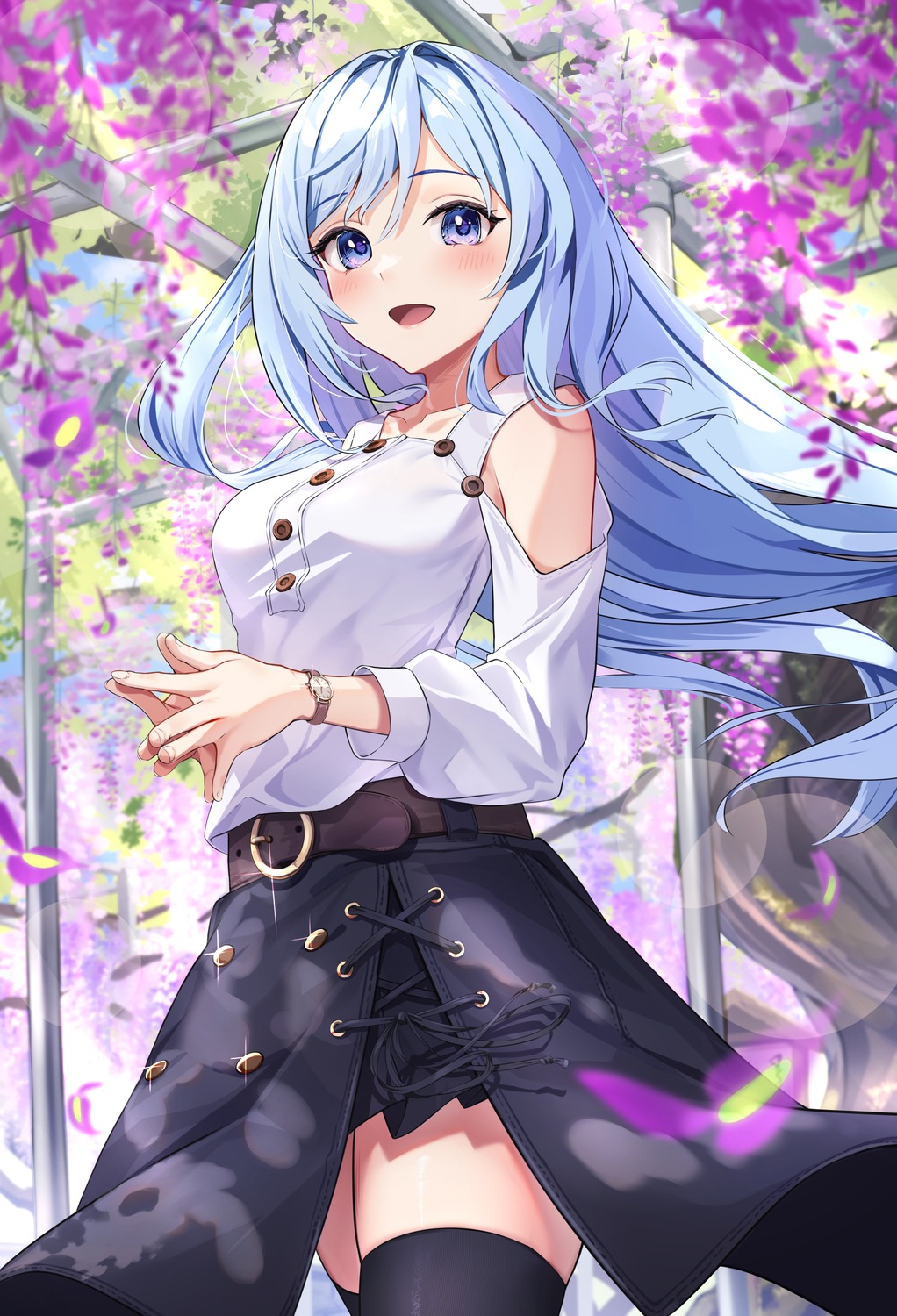 emori_miku, emori_miku_project, thighhighs, trapiorra