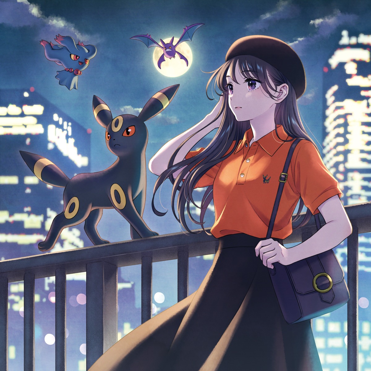 crobat, misdreavus, morikura_en, pokemon, umbreon