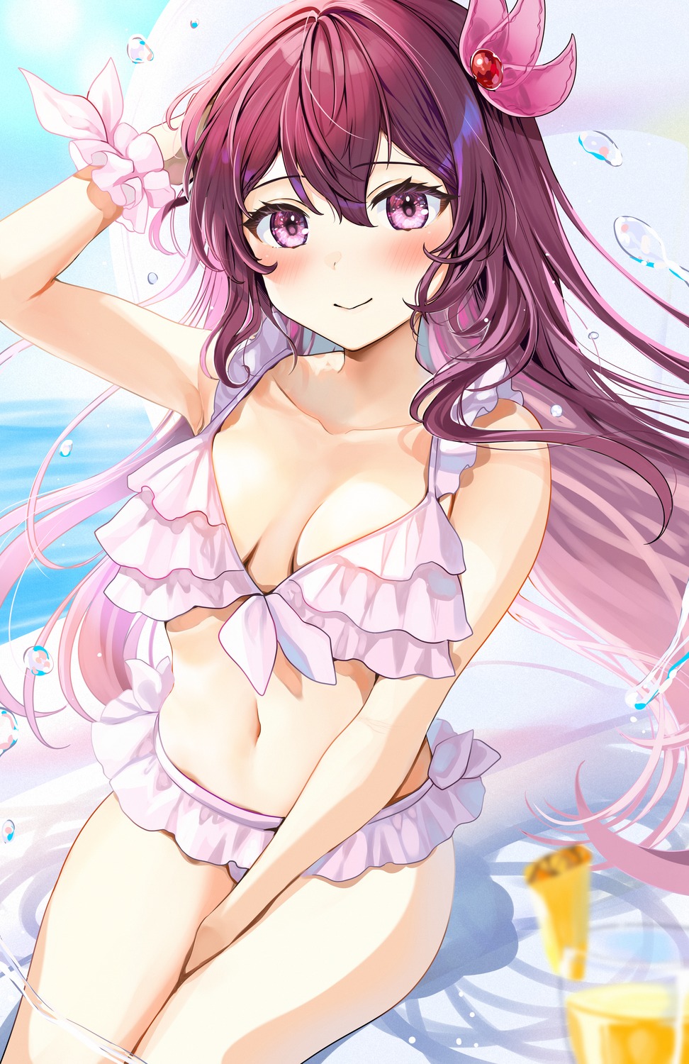 bikini, kantai_collection, kisaragi_(kancolle), swimsuits, yunamaro