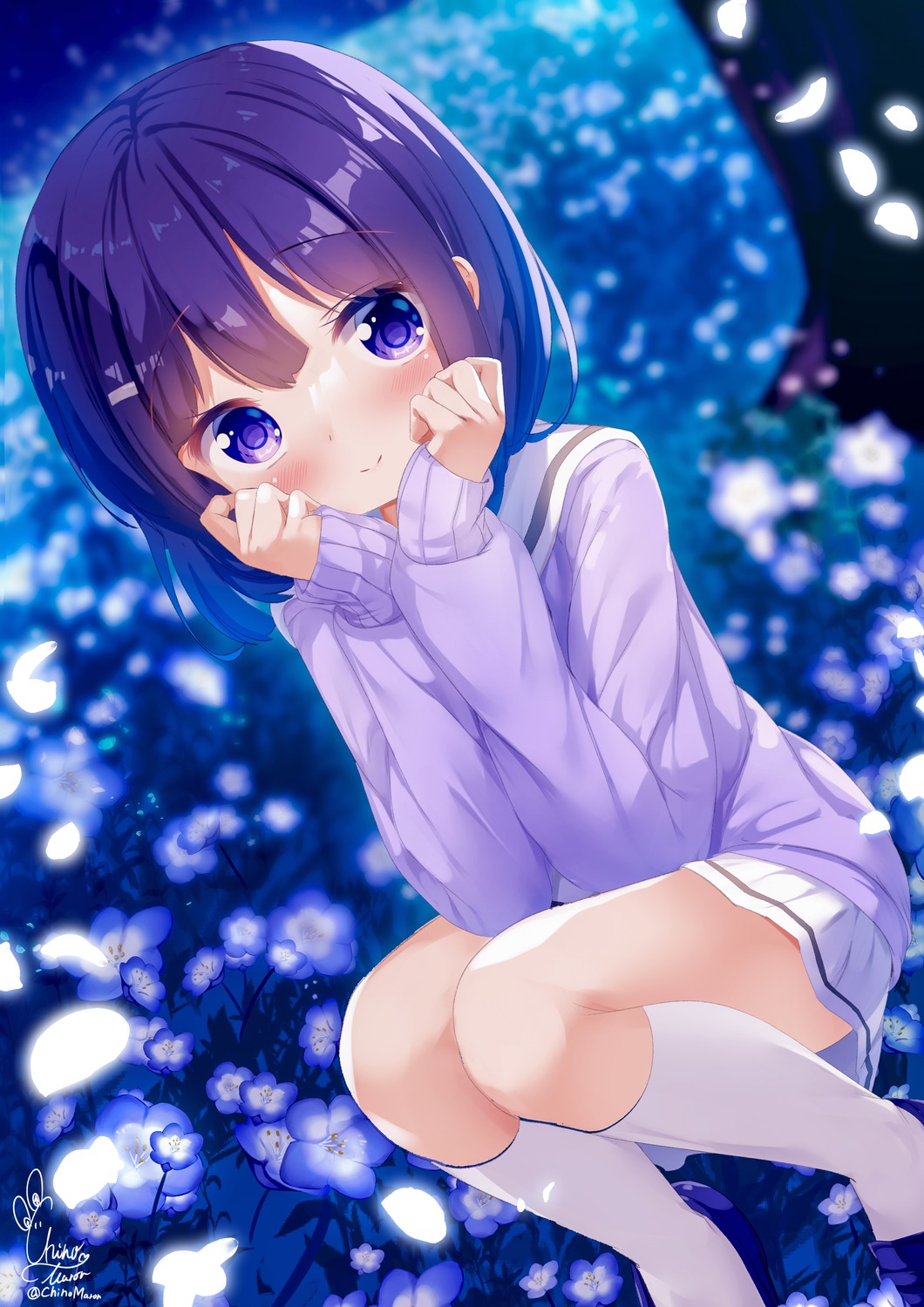 chinomaron, fuiba_fuyu, gochuumon_wa_usagi_desu_ka?, seifuku, sweater