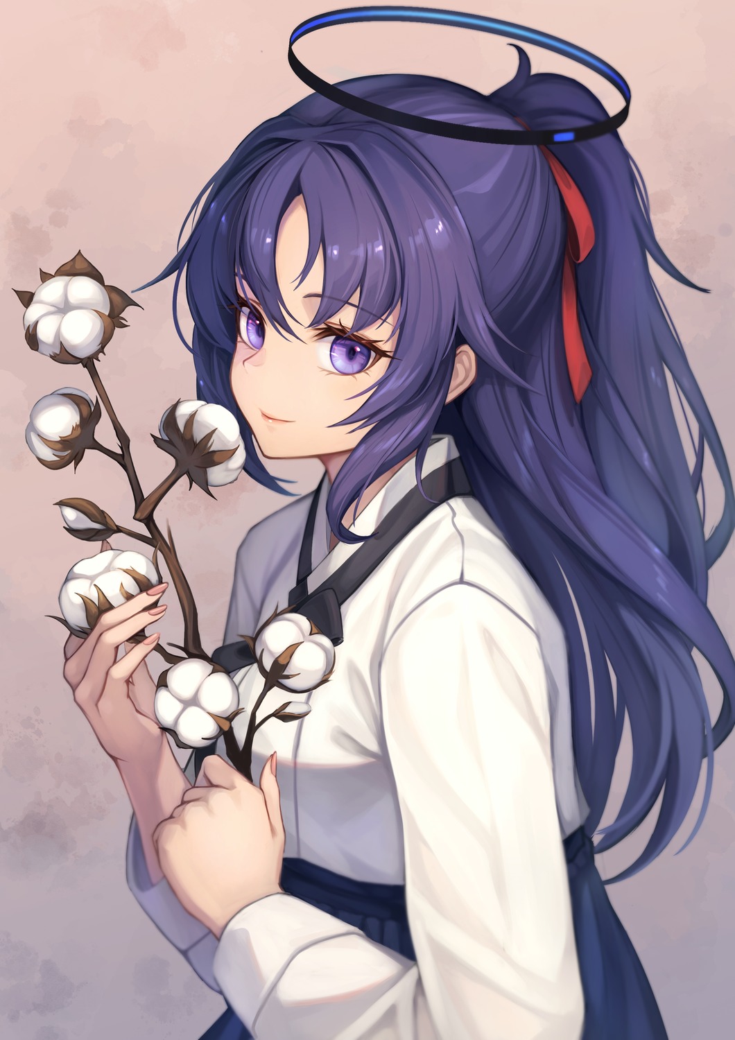 asian_clothes, bld_zi, blue_archive, halo, hayase_yuuka