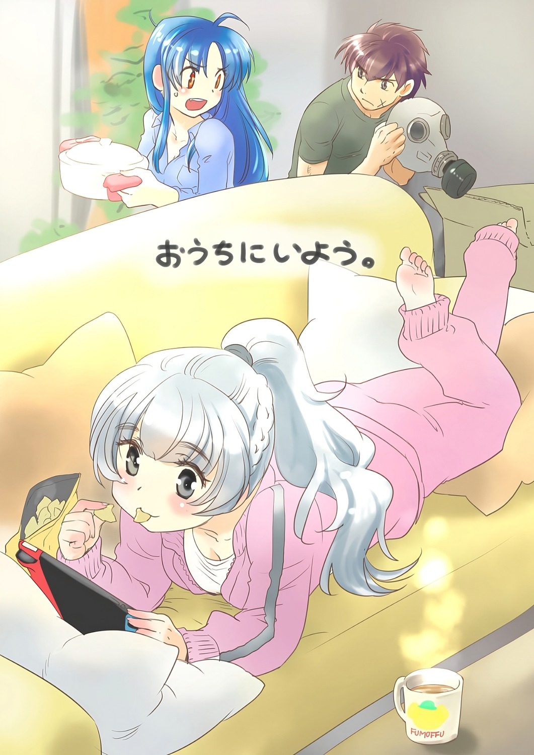 chidori_kaname, full_metal_panic, pajama, sagara_sousuke, shikidouji, teletha_testarossa