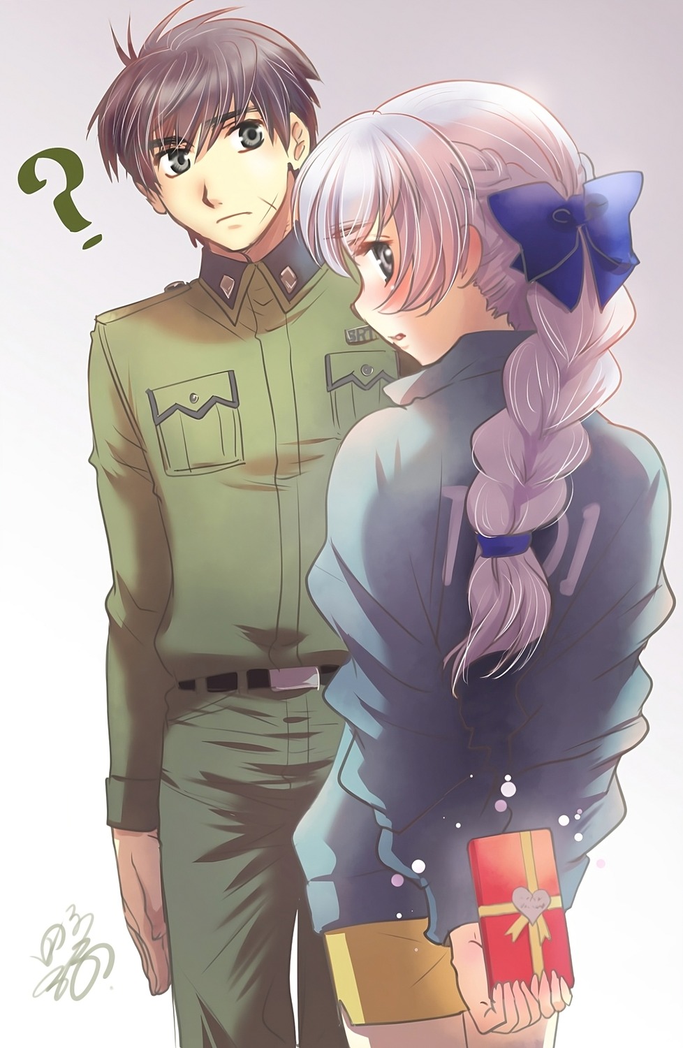 full_metal_panic, sagara_sousuke, shikidouji, teletha_testarossa, uniform, valentine
