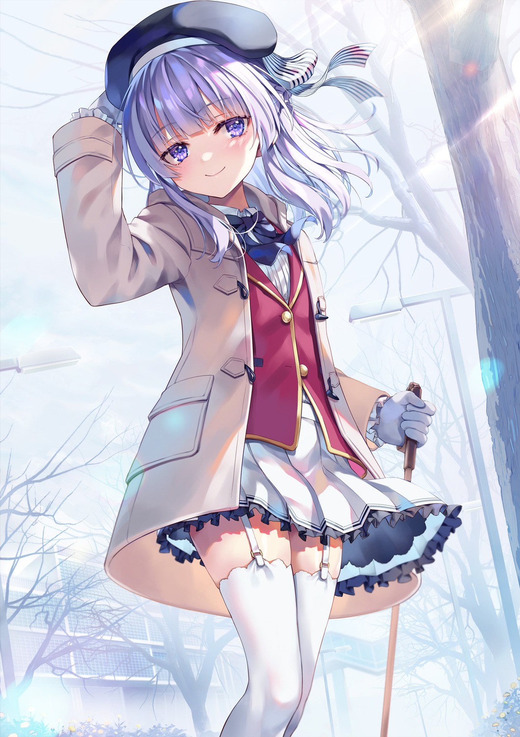 sakayanagi_arisu, seifuku, stockings, thighhighs, tomose_shunsaku, youkoso_jitsuryoku_shijou_shugi_no_kyoushitsu_e