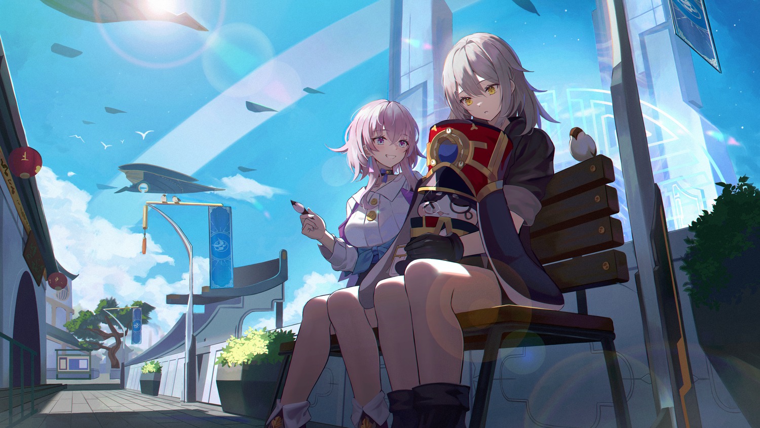 honkai:_star_rail, hyonee, march_7th, pom-pom_(honkai:_star_rail), stelle