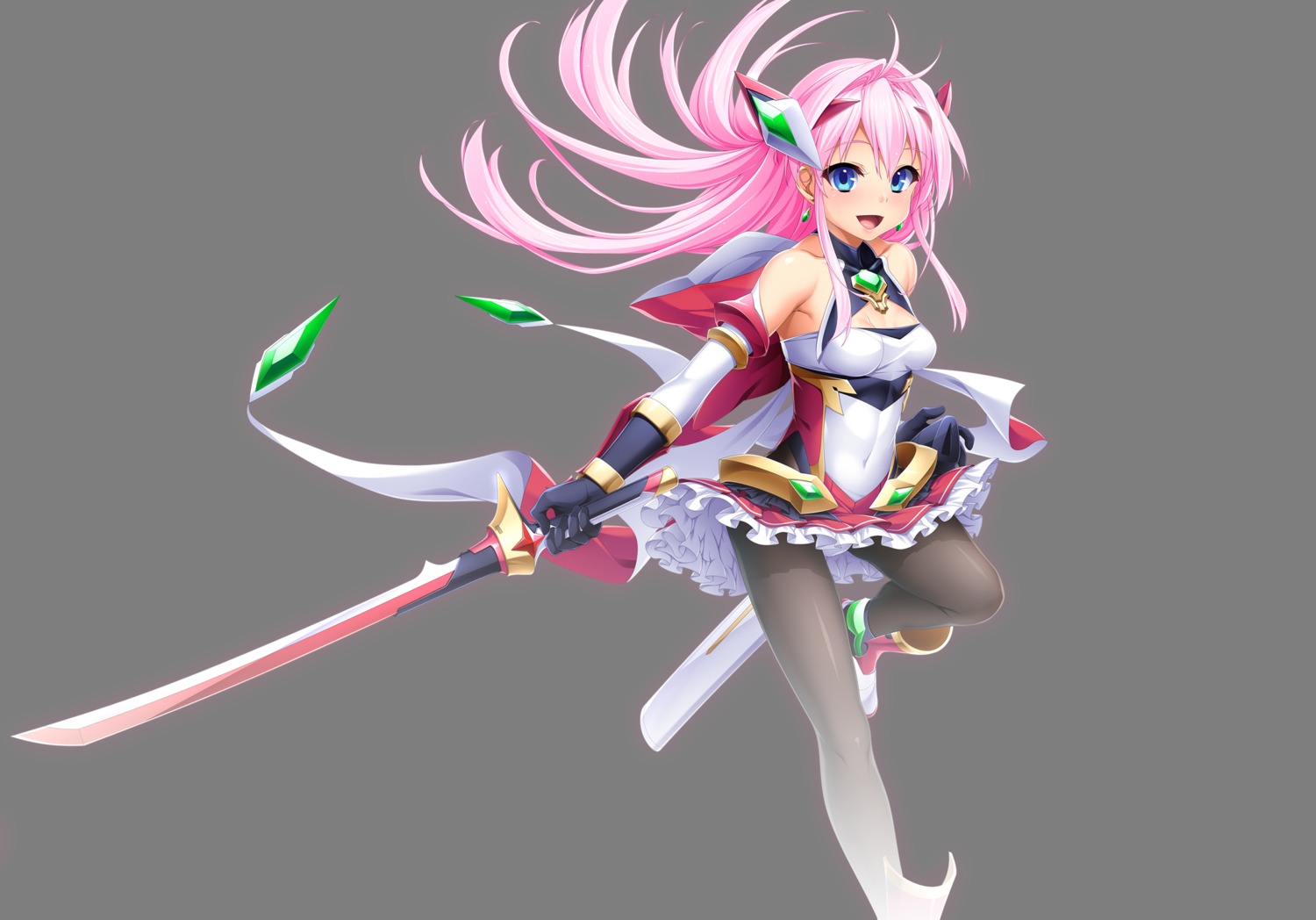 kamitsurugi_ouka, kouyoku_senki_exs-tia, kouyoku_senki_exs-tia_concerto, leotard, lusterise, pantyhose, skirt_lift, sword