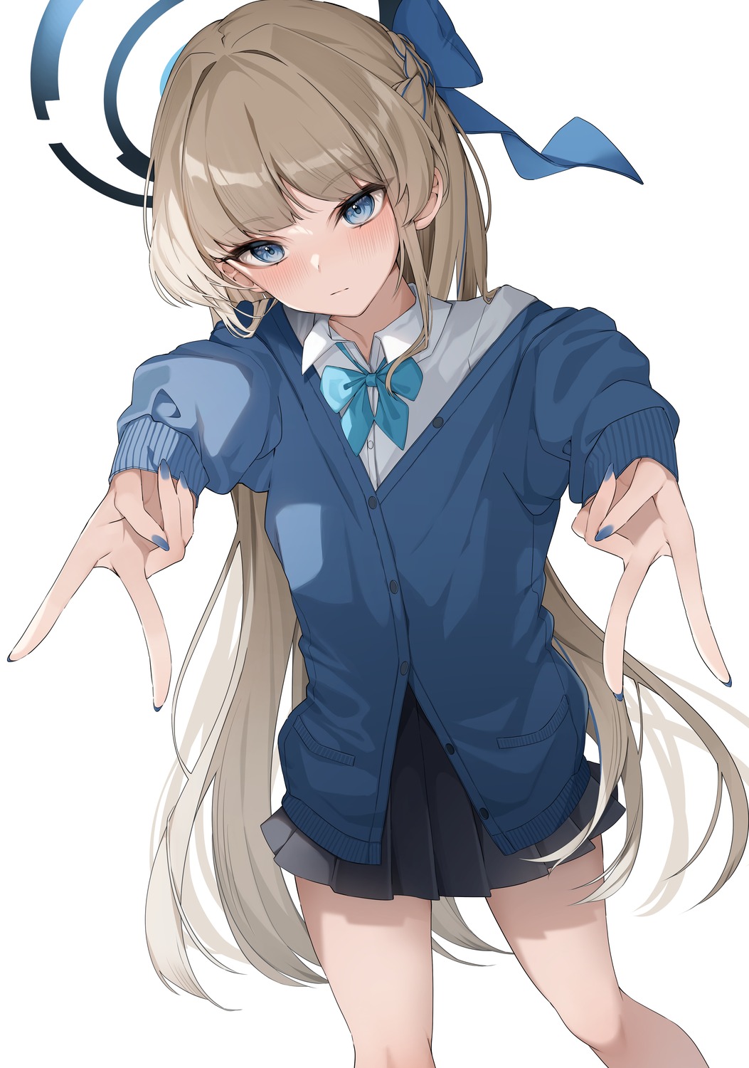 asuma_toki, awaki224, blue_archive, halo, seifuku, sweater