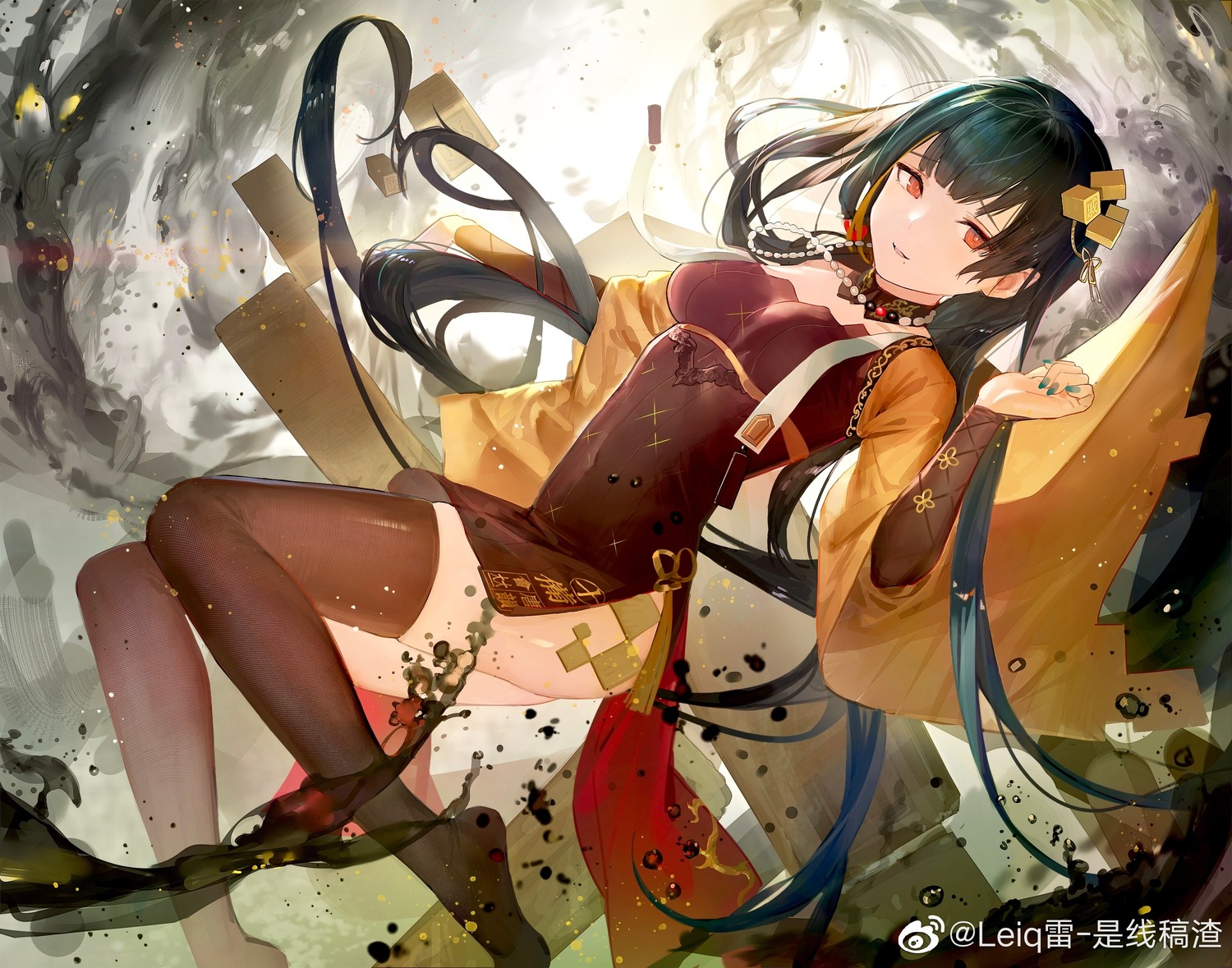 chinadress, leiq, masterwork_apocalypse, thighhighs