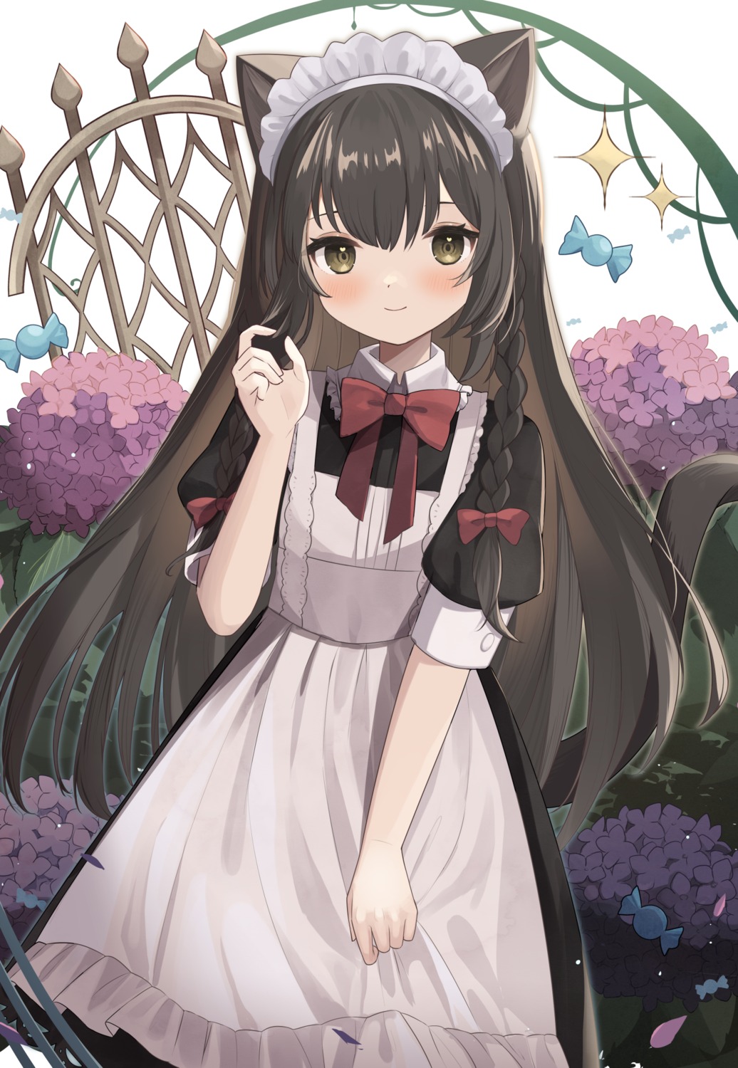 animal_ears, goma_(u_p), maid, nekomimi, tail