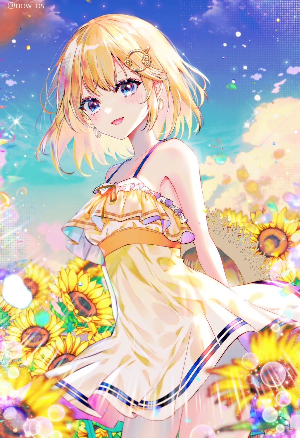 dress, hololive, hololive_english, skirt_lift, sowon, summer_dress, watson_amelia
