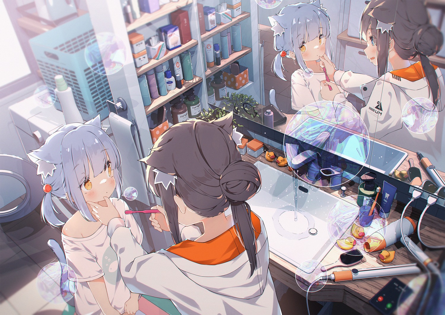 animal_ears, hoji_(hooooooooji1029), nekomimi, tail
