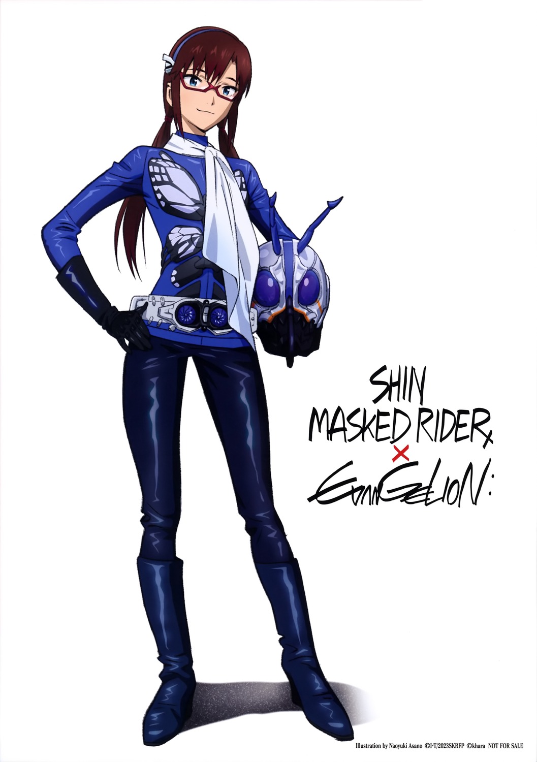asano_naoyuki, cosplay, heels, kamen_rider, makinami_mari_illustrious, megane, neon_genesis_evangelion