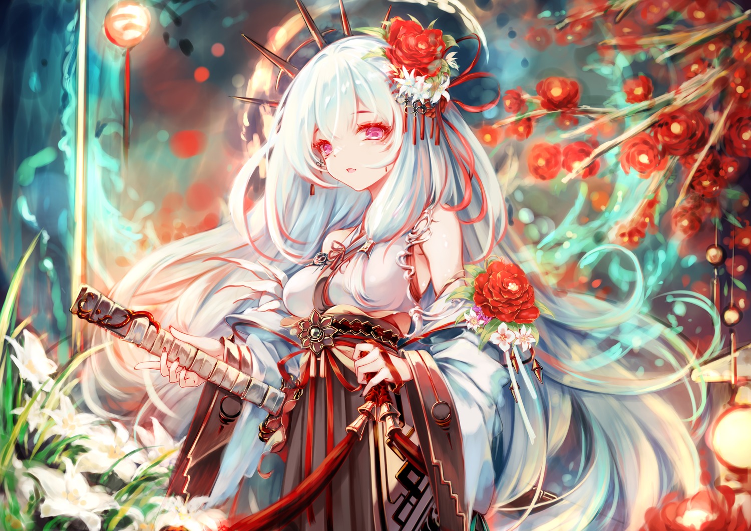 artist_revision, japanese_clothes, seelehan, sword, tattoo