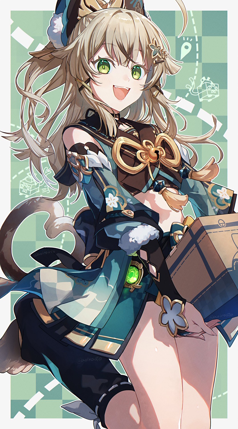 animal_ears, aoppoi_oto, genshin_impact, kirara_(genshin_impact), nekomimi, tail
