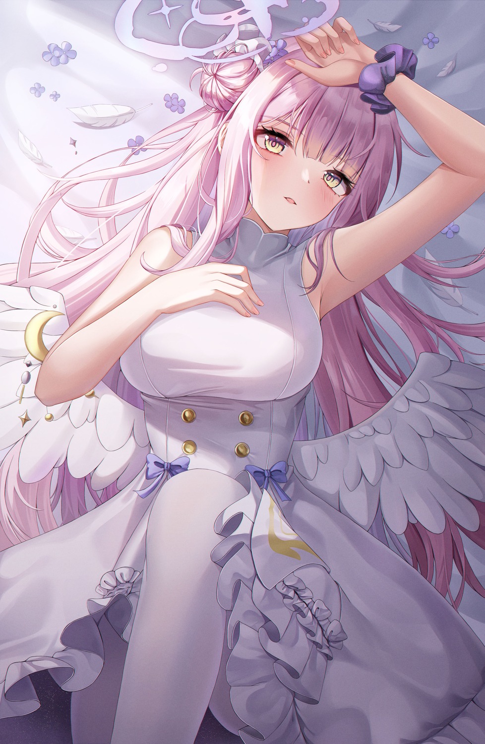 angel, blue_archive, chanpower233, dress, misono_mika, wings