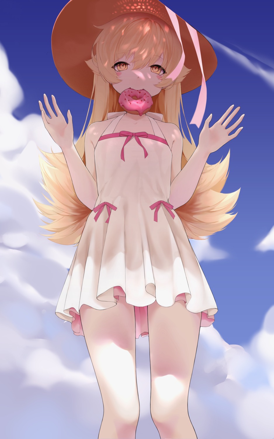bakemonogatari, dress, monogatari_(series), oshino_shinobu, summer_dress, waytok