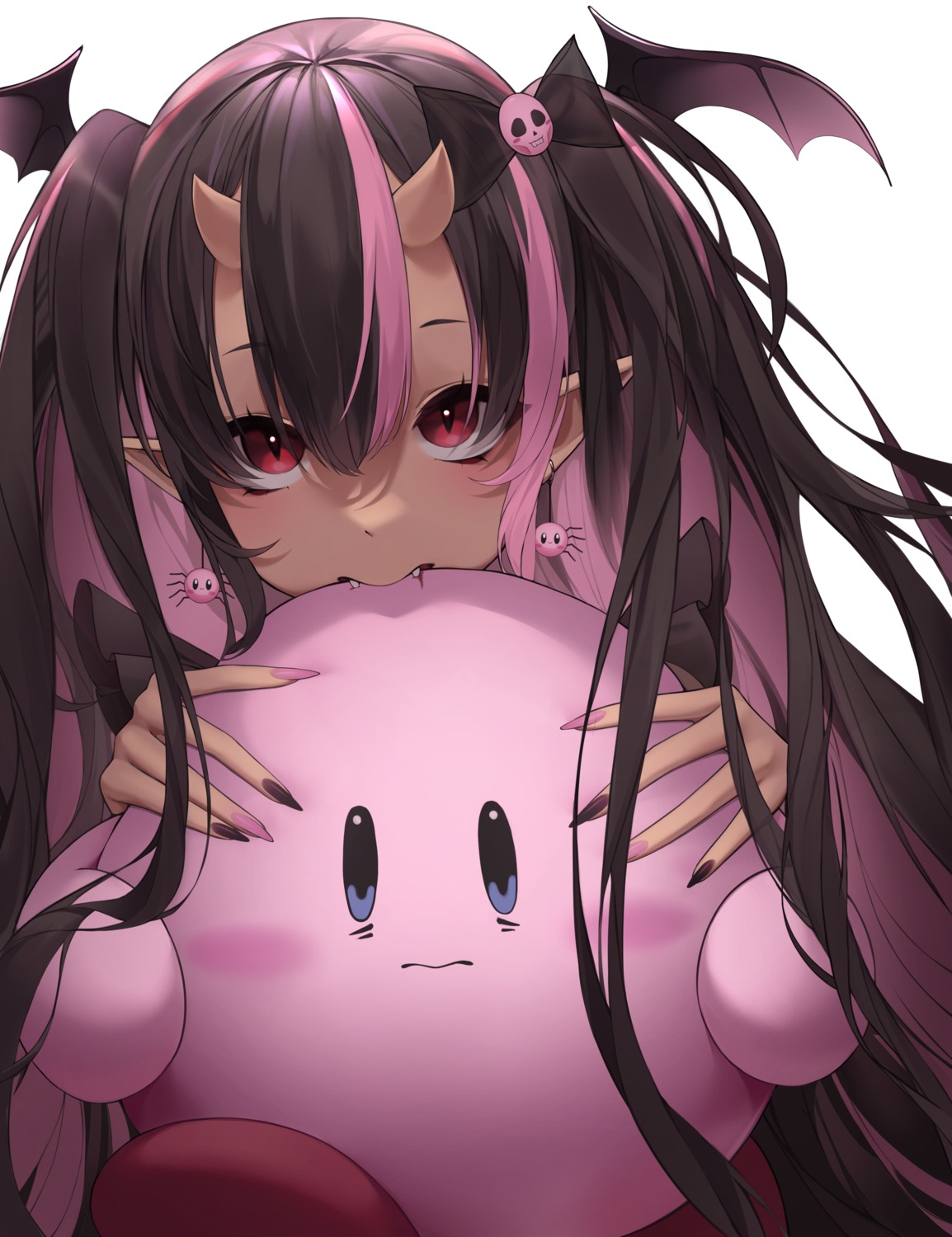 devil, horns, indie_virtual_youtuber, kirby, kirby_(character), pointy_ears, waytok, wings
