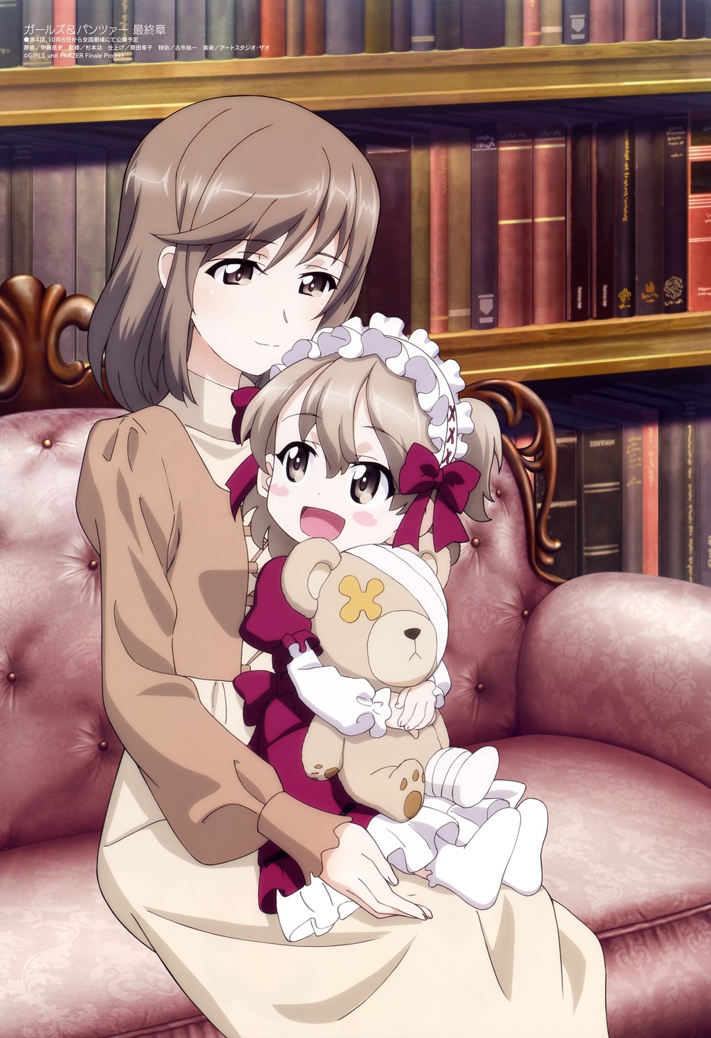 bandages, dress, girls_und_panzer, itou_takeshi, lolita_fashion, shimada_arisu, shimada_chiyo