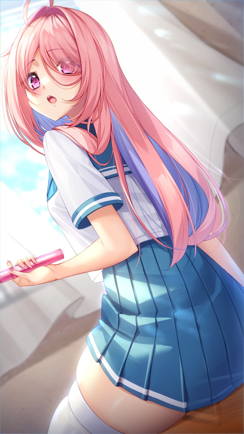 ass, chikuwabuta, seifuku, thighhighs