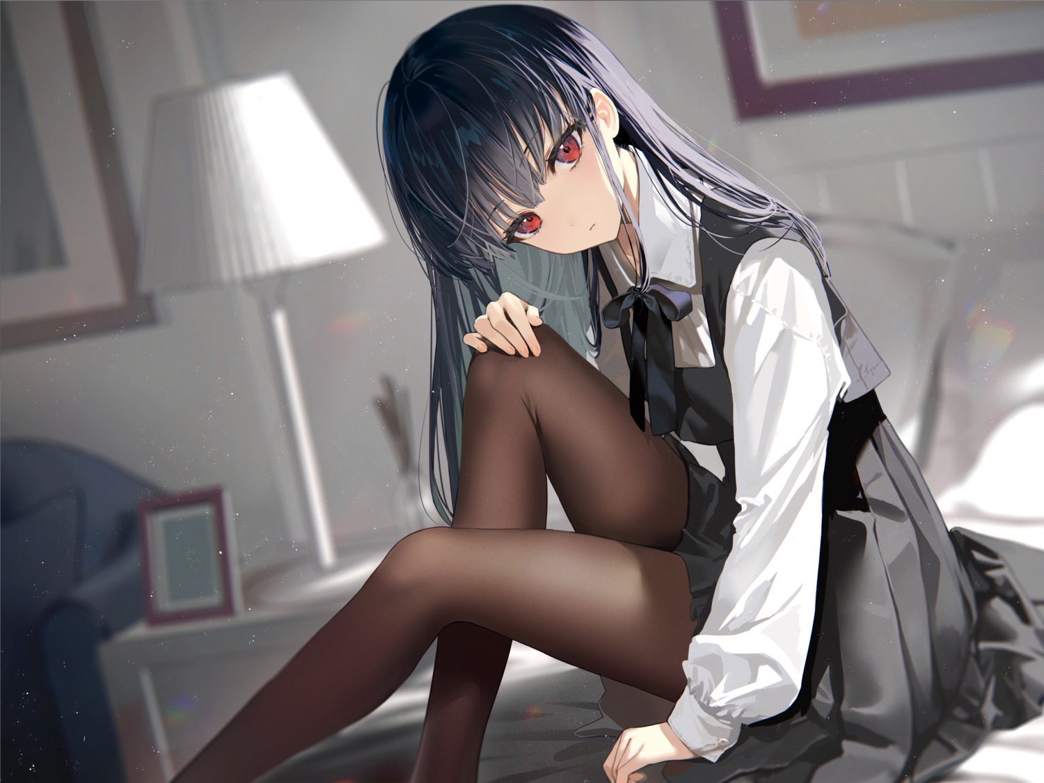 mimoza, pantyhose, seifuku