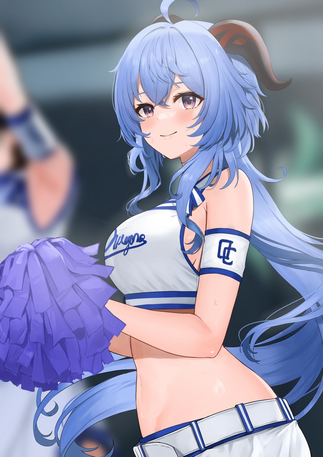 ayul, cheerleader, ganyu, genshin_impact, horns