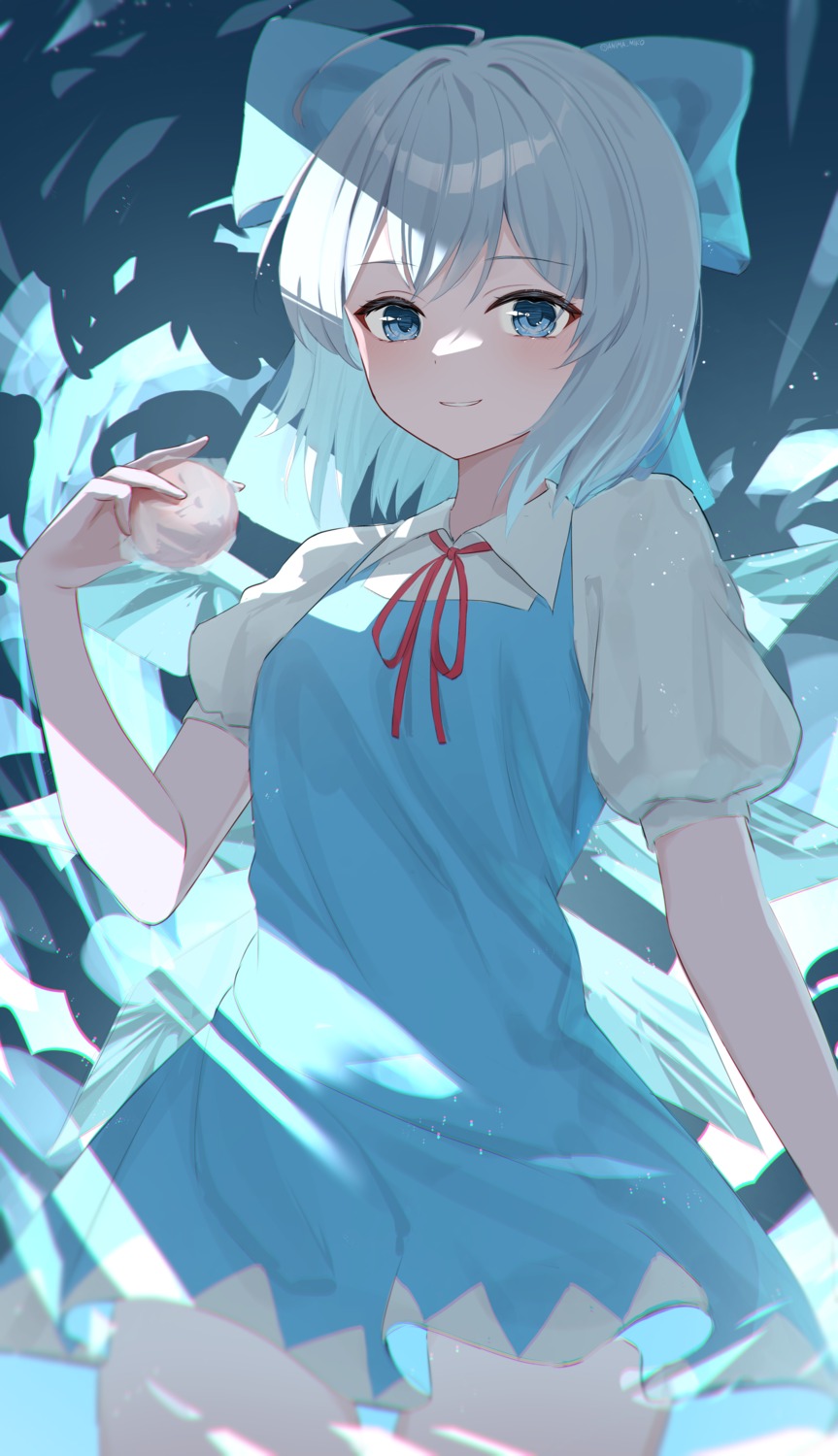 anima_miko, cirno, dress, touhou, wings