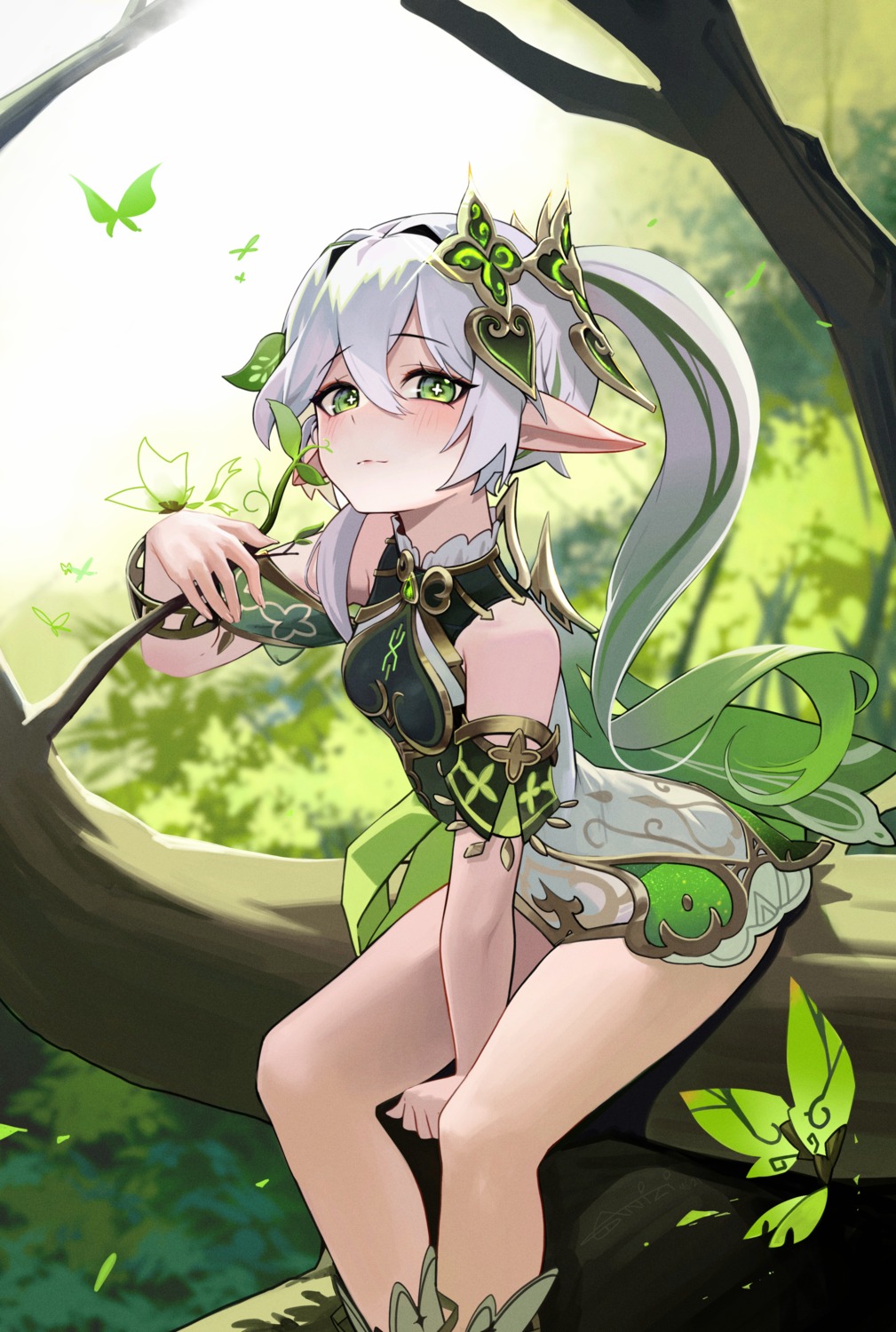 anizi, dress, genshin_impact, nahida, pointy_ears