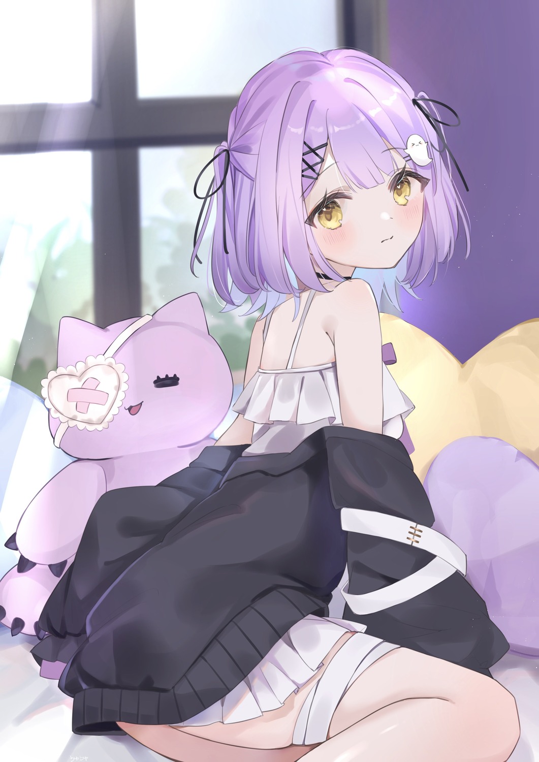 bandages, garter, shinomiya_runa, sweater, uyu, vspo!