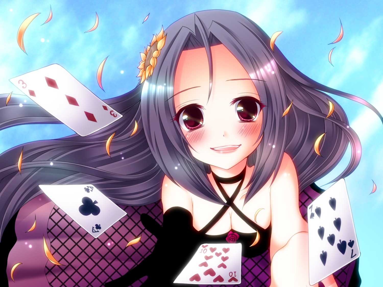 cleavage, meiya_neon, miura_azusa, the_idolm@ster, wallpaper