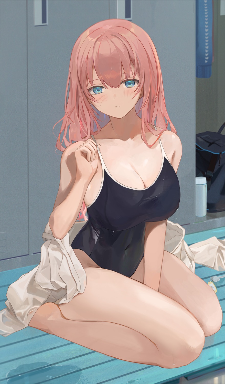 cleavage, school_swimsuit, swimsuits, tomura2maru