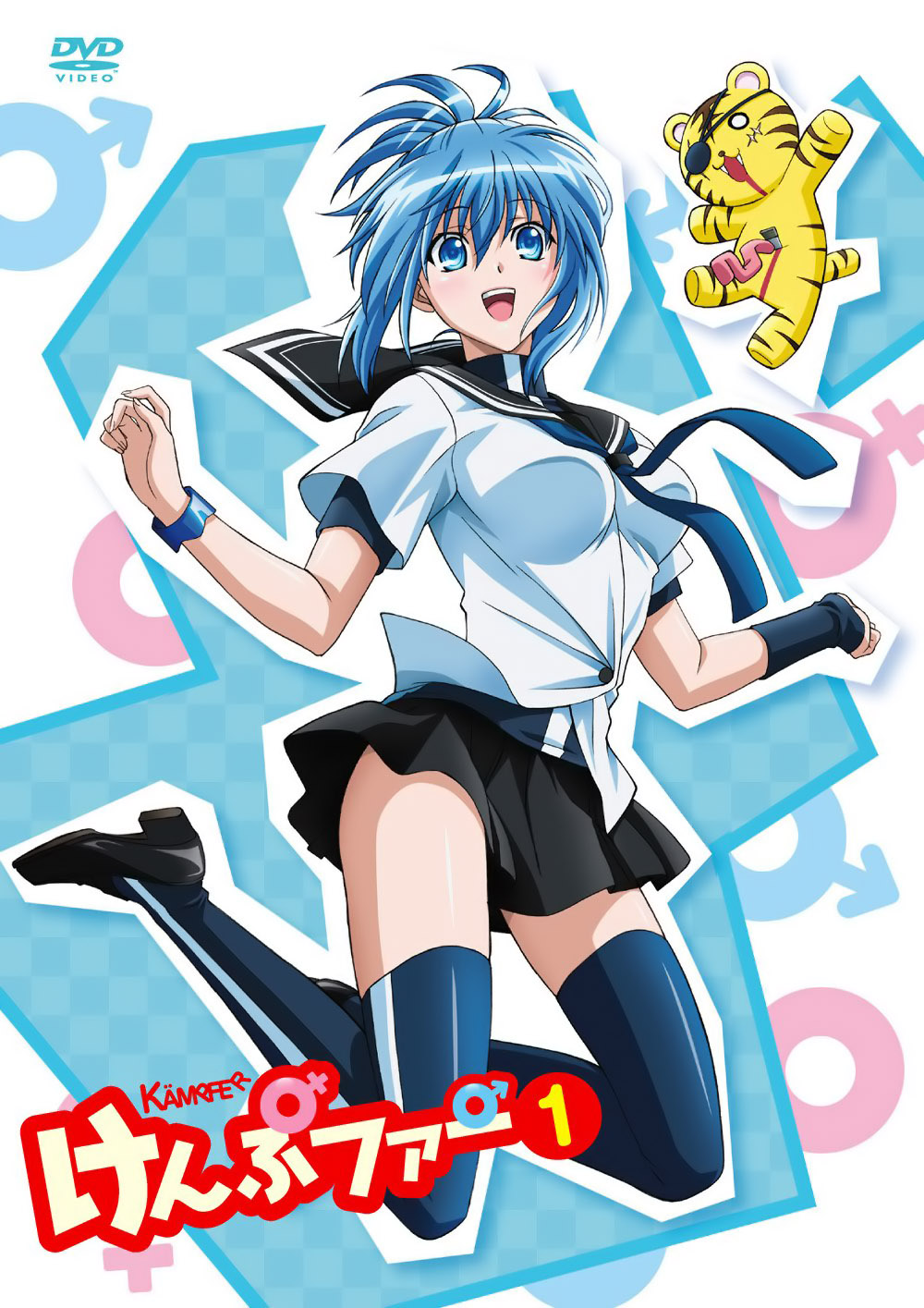 disc_cover, genderswap, harakiri_tora, jpeg_artifacts, kämpfer, seifuku, senou_natsuru, thighhighs