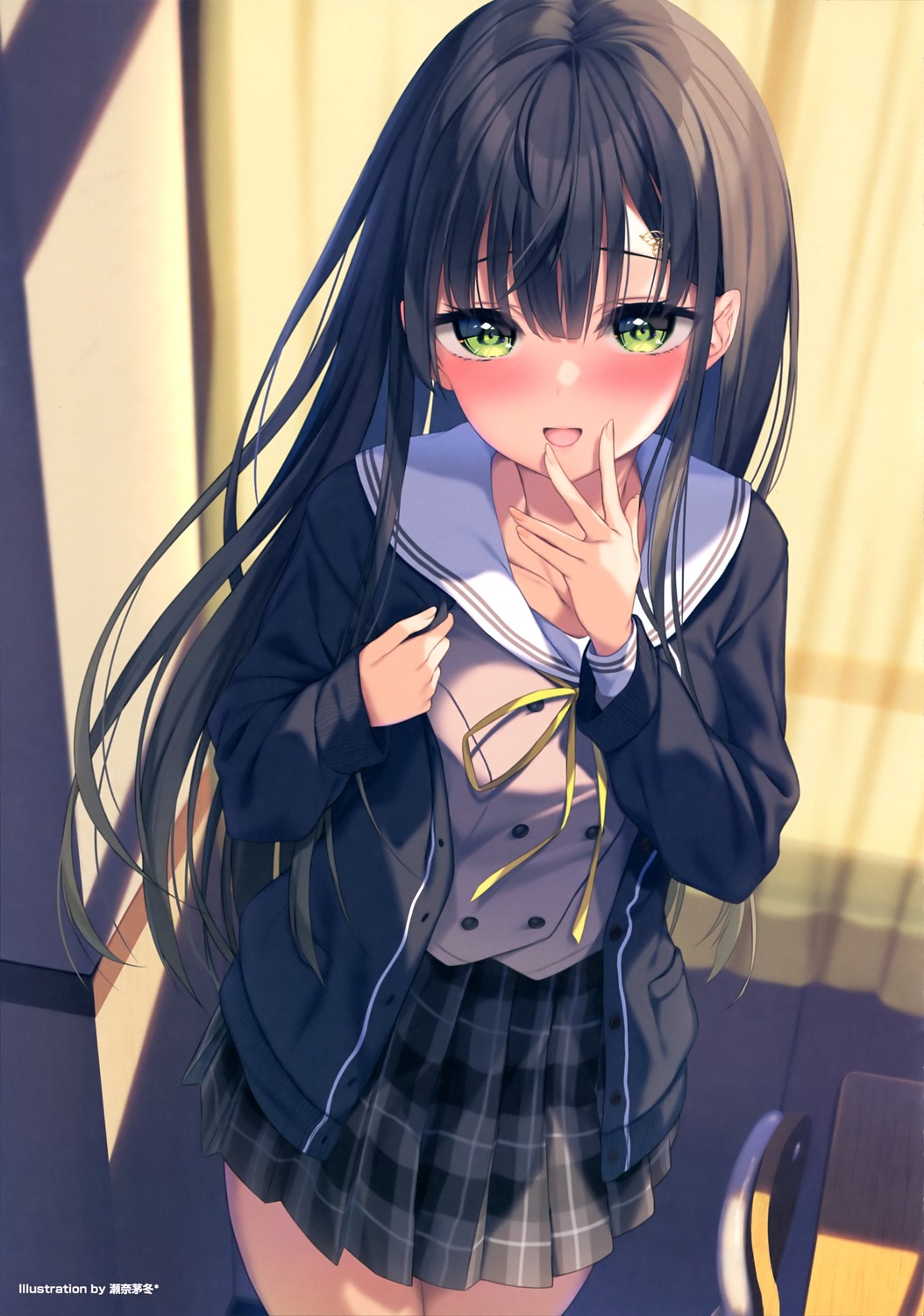 seifuku, sena_chifuyu, sweater, undressing
