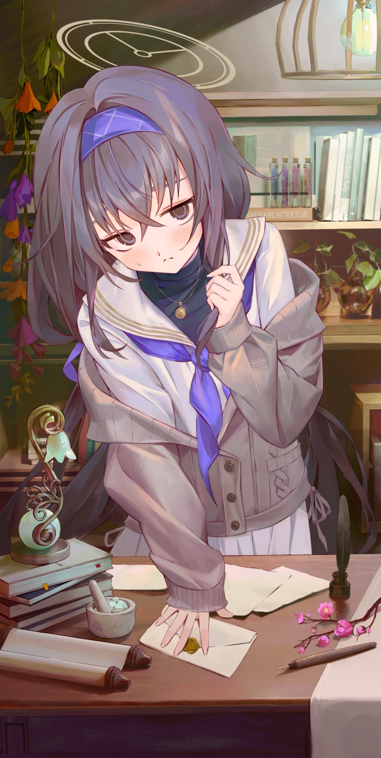 blue_archive, corette, halo, kozeki_ui, seifuku, sweater
