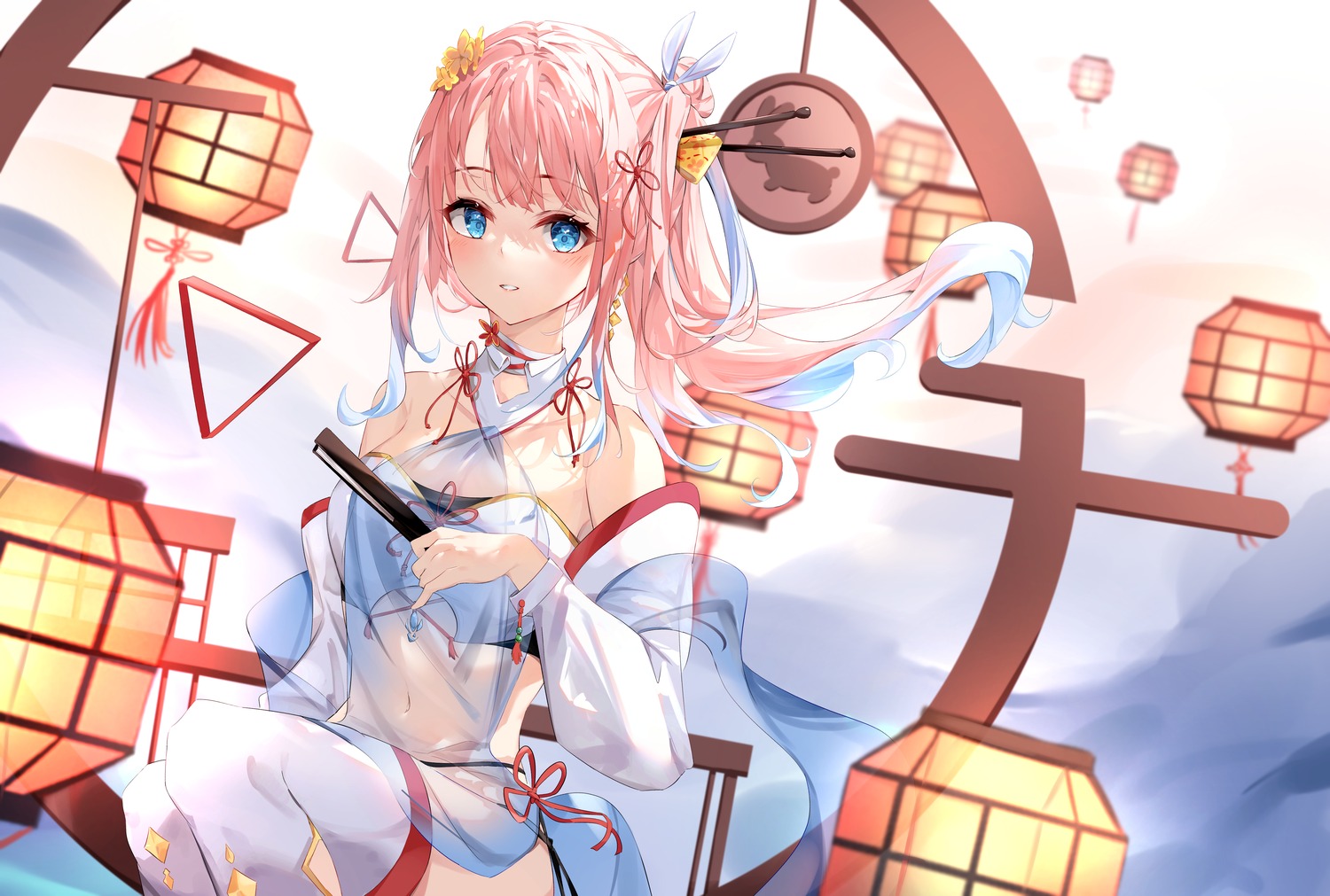 asian_clothes, iotan, see_through, thighhighs