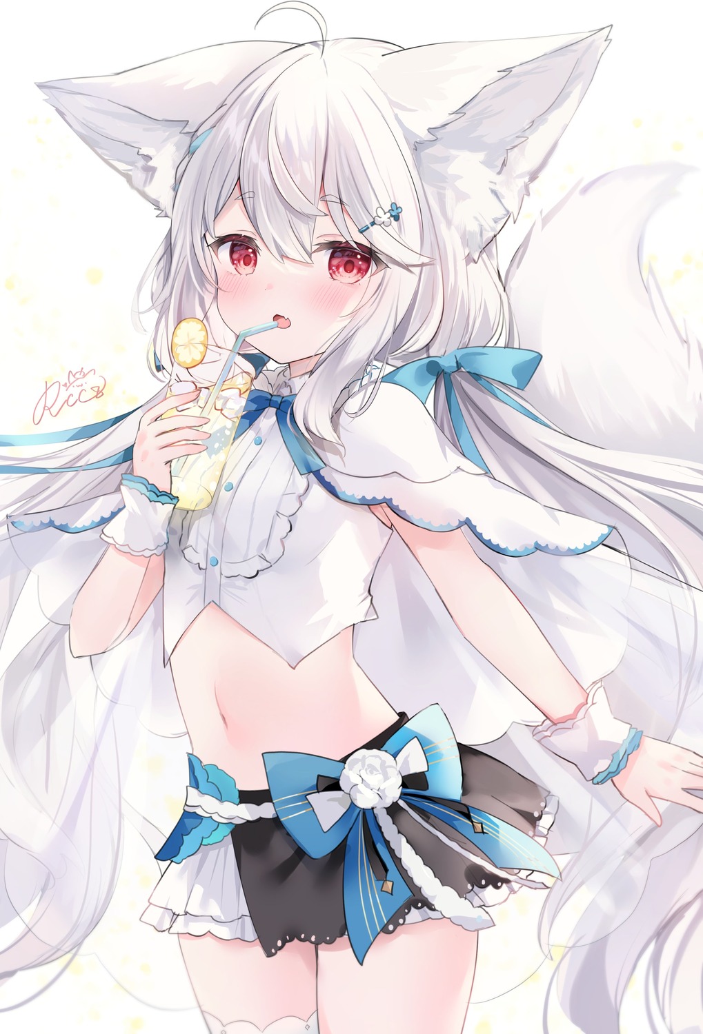 animal_ears, indie_virtual_youtuber, rucaco, sakurada_shiro, tail