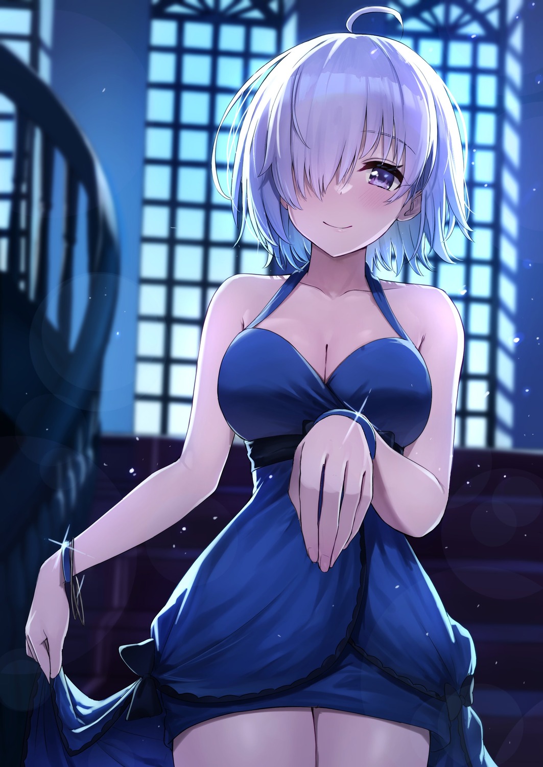 ayul, cleavage, dress, fate/grand_order, mash_kyrielight