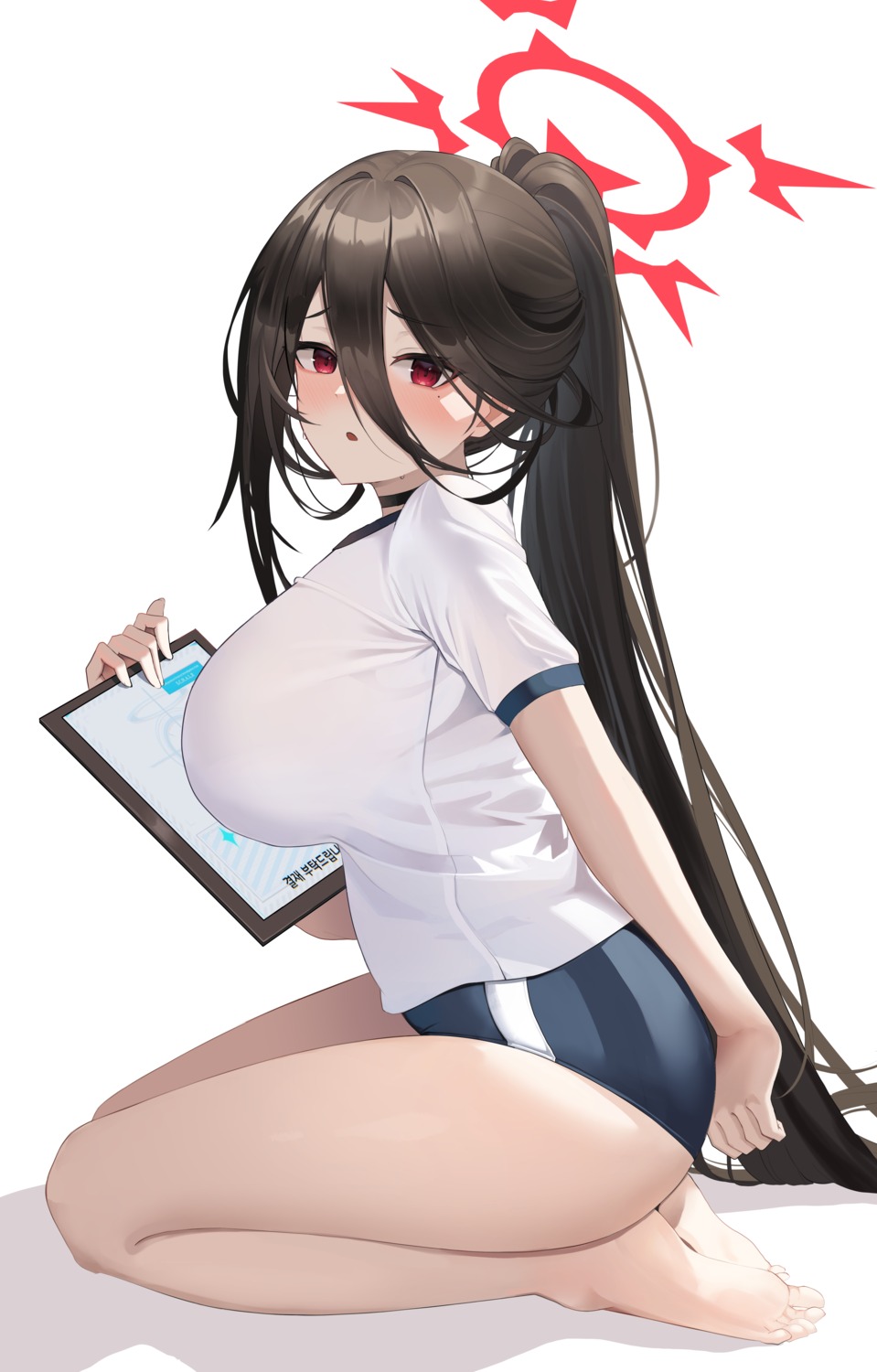 blue_archive, buruma, gym_uniform, halo, hanekawa_hasumi, pekoku_(tamago_sushi)
