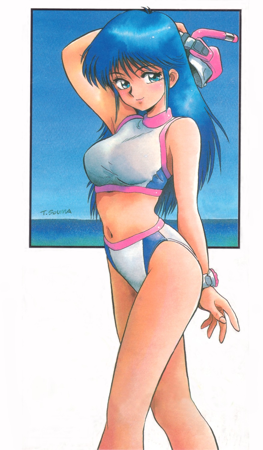 ayukawa_madoka, bikini, kimagure_orange_road, swimsuits, t._souma