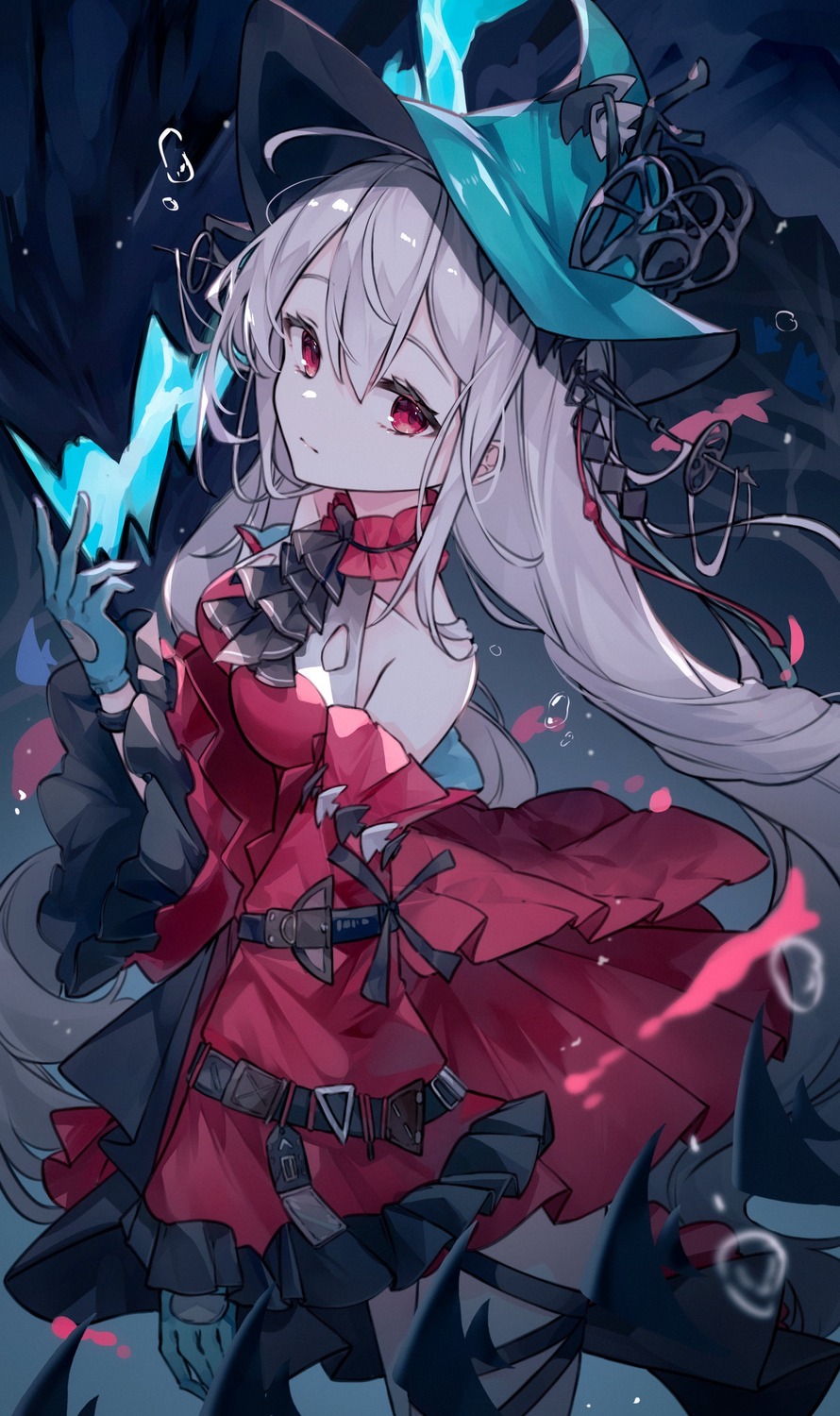 arknights, garter, miyu_(miy_u1308), skadi_(arknights), witch