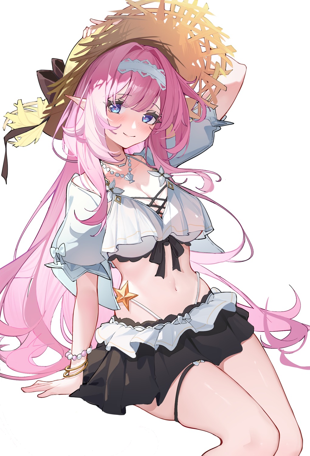 benghuai_xueyuan, elysia_(honkai_impact), garter, honkai_impact, ningmeng_jing_jing_jing_jing, pointy_ears