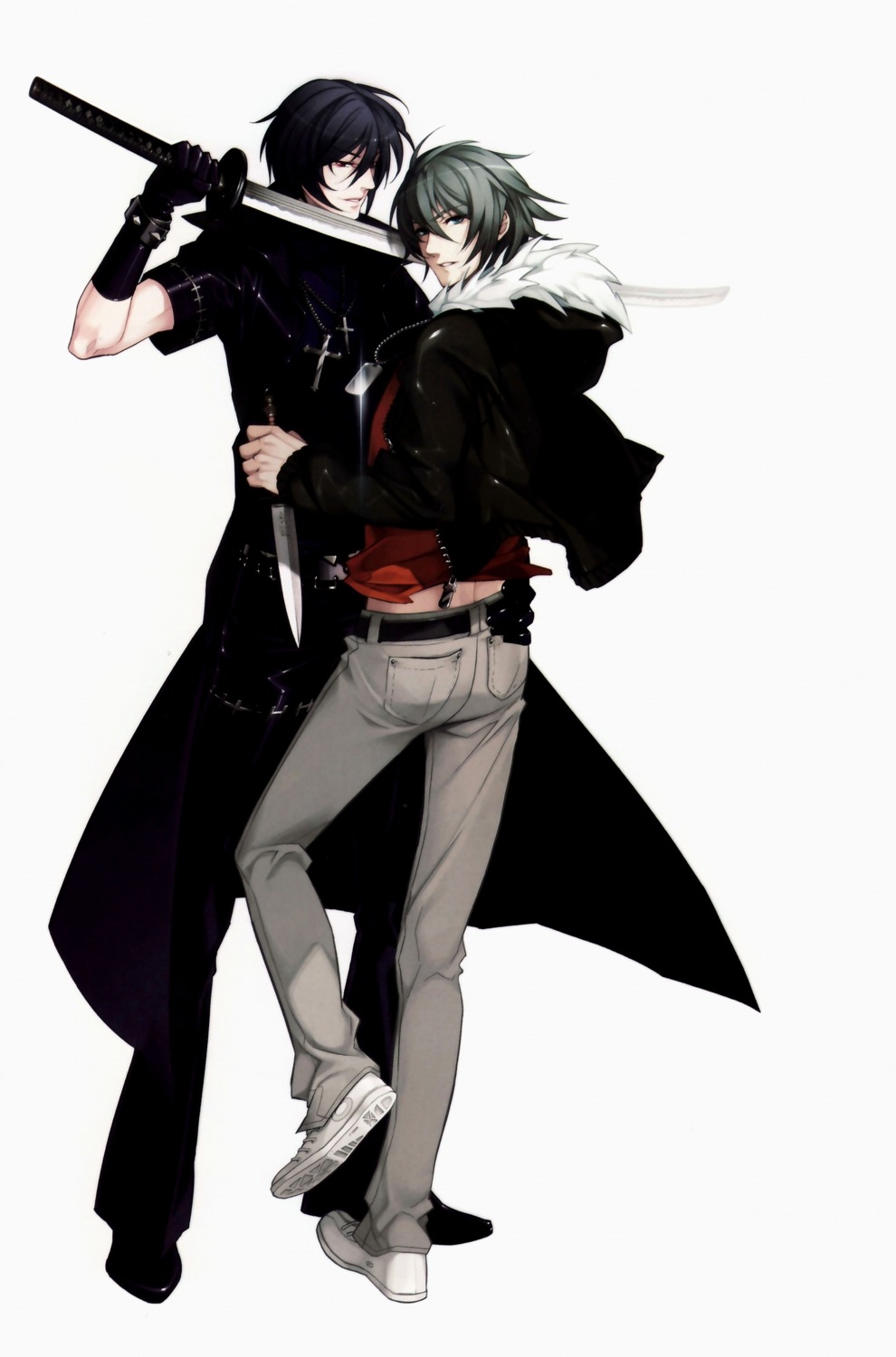akira_(togainu_no_chi), kurahana_chinatsu, male, nitroplus_chiral, shiki_(togainu_no_chi), sword, togainu_no_chi