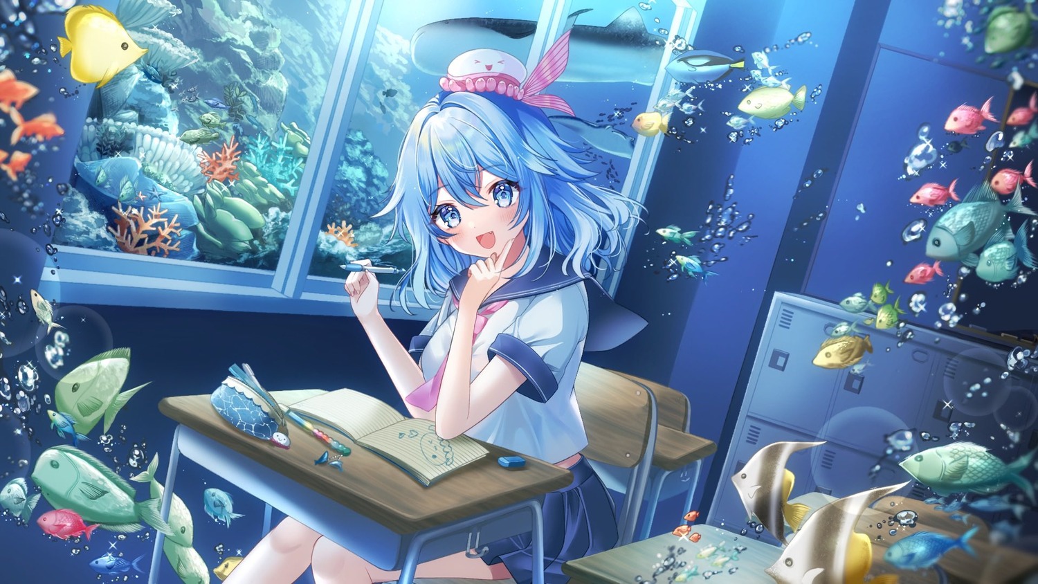 haiyi, konpeito1025, seifuku, synthesizer_v, wallpaper