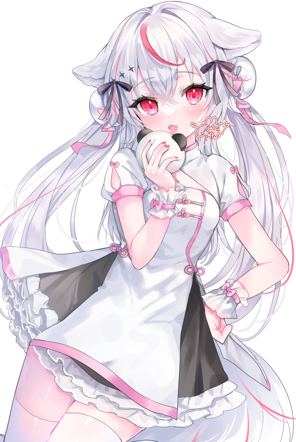 animal_ears, asian_clothes, guild_cq, kabashima_hana, kurenagi_eri, tail, thighhighs