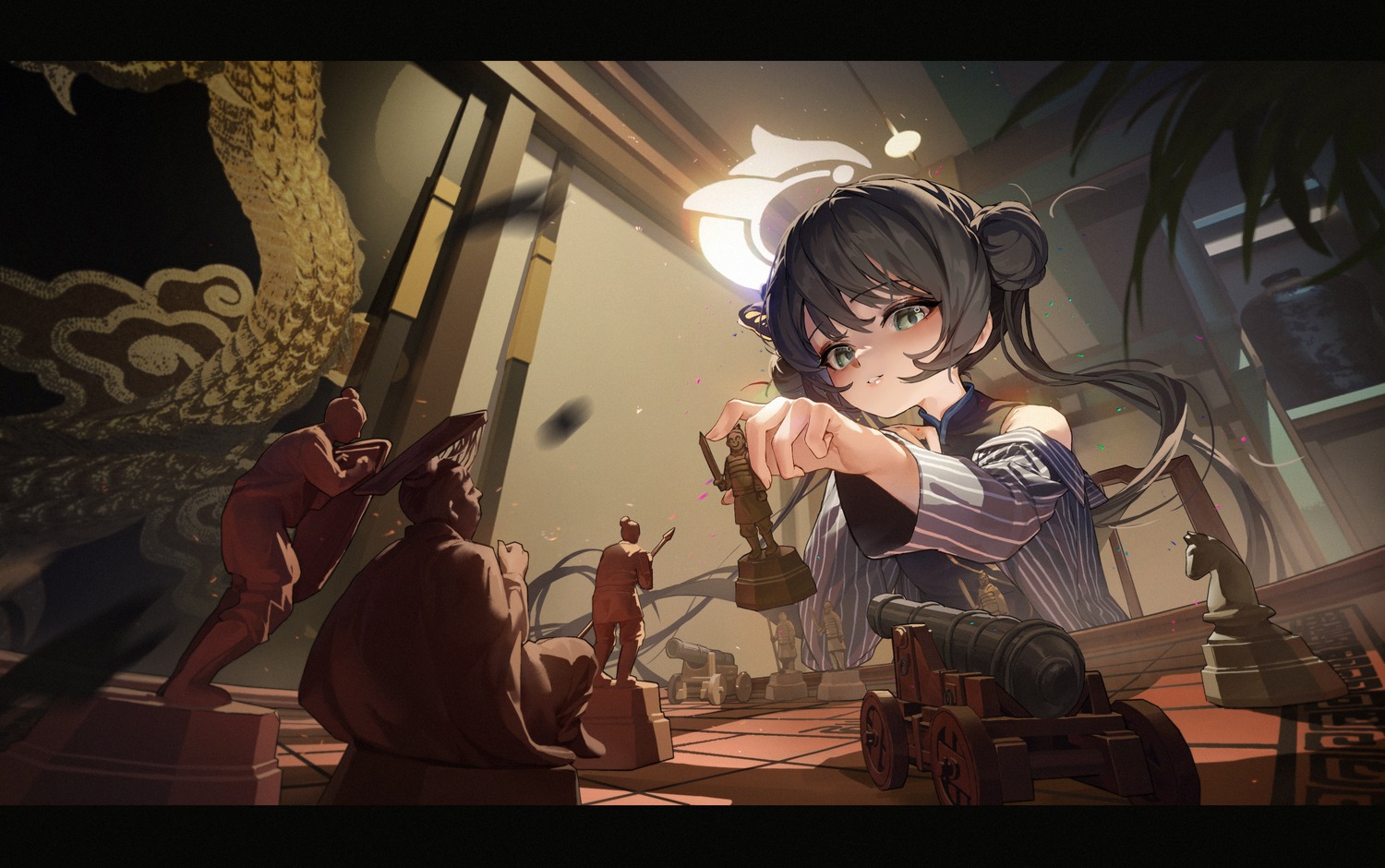 blue_archive, chinadress, halo, han_keshi_chao_mang_de, ryuuge_kisaki
