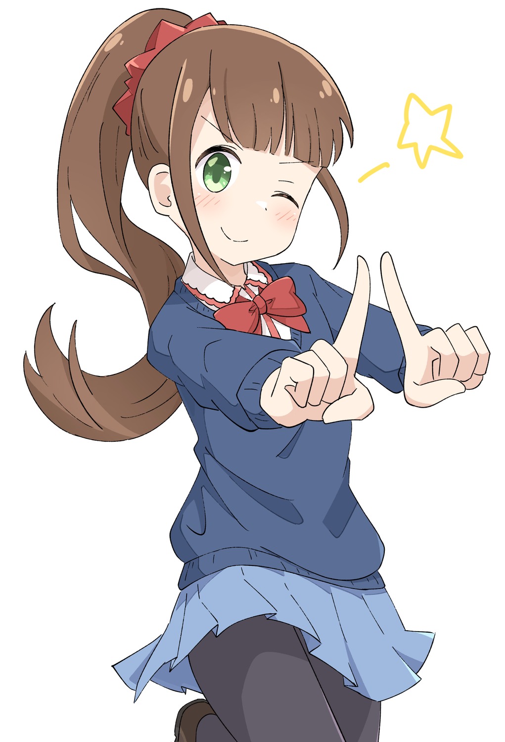 faru_ytori, hitoribocchi_no_marumaru_seikatsu, honshou_aru, pantyhose, seifuku, sweater