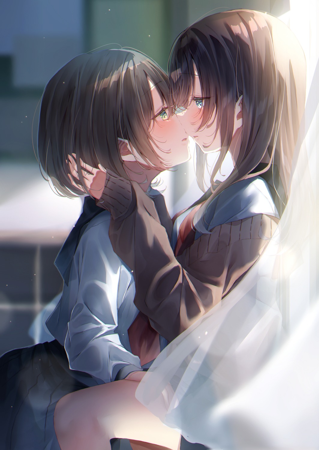 seifuku, sweater, touki_matsuri, yuri
